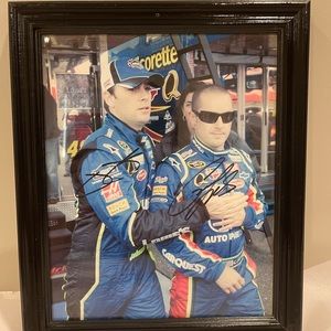 Authenticated Signed x2 Jimmie Johnson & Casey Mears Framed Photo.
